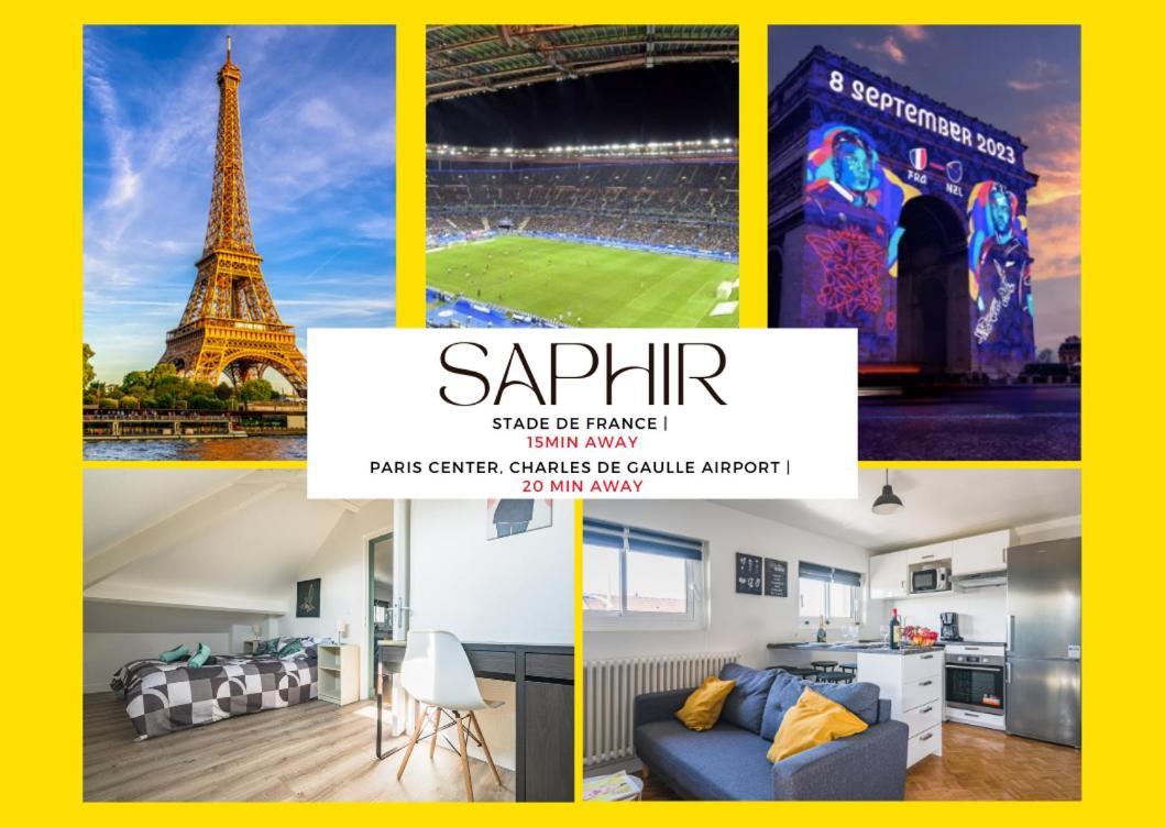 Le Saphir - 20Min From Paris & Cdg Airport - 2 Bathrooms - 2 Desks Drancy Exteriér fotografie